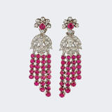 Pair of fine Ruby Diamond Earpendants - image 1