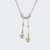 Jugendstil Diamant-Anhänger an Kette