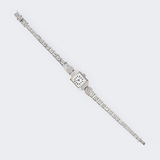 Damen-Armbanduhr mit Art-déco Diamant-Armband - Bild 3