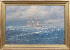 Full-rigged ship in a Gale - image 2