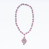 Opulentes Rubin-Brillant Collier 'Rouge et blanc' - Bild 1