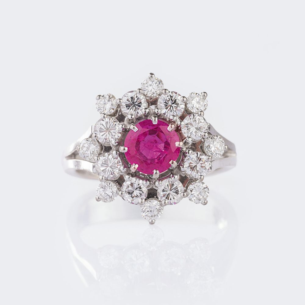 Natural Ruby Ring with Diamonds Natural Ruby Ring with Diamonds