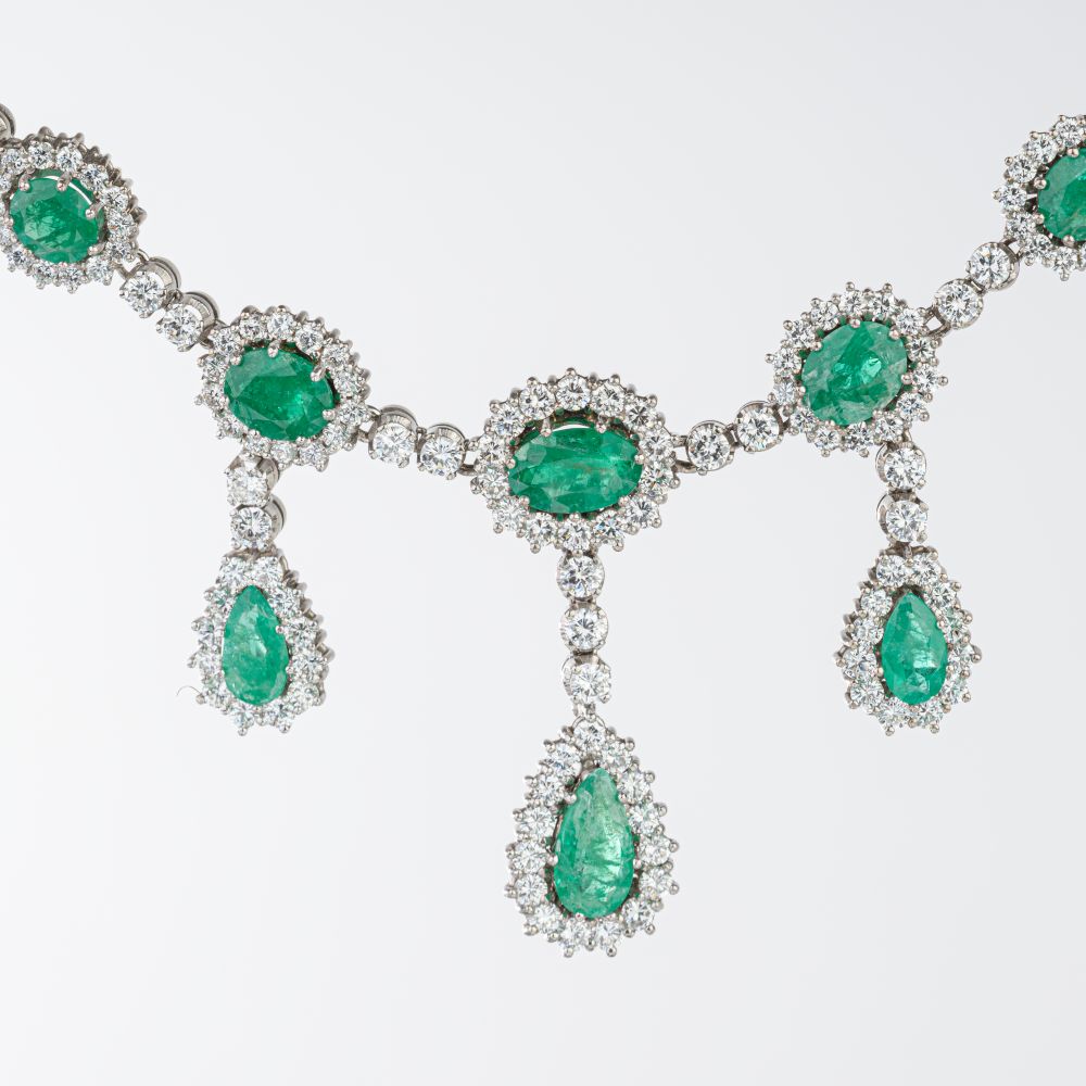 Highcarat Diamond Emerald Necklace - image 2