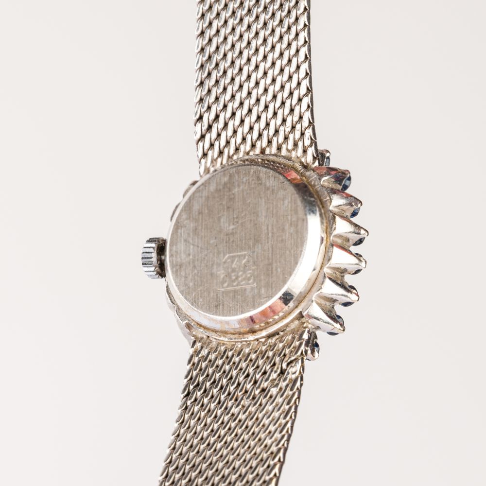 Damen-Armbanduhr mit Diamanten und Saphiren - Bild 3