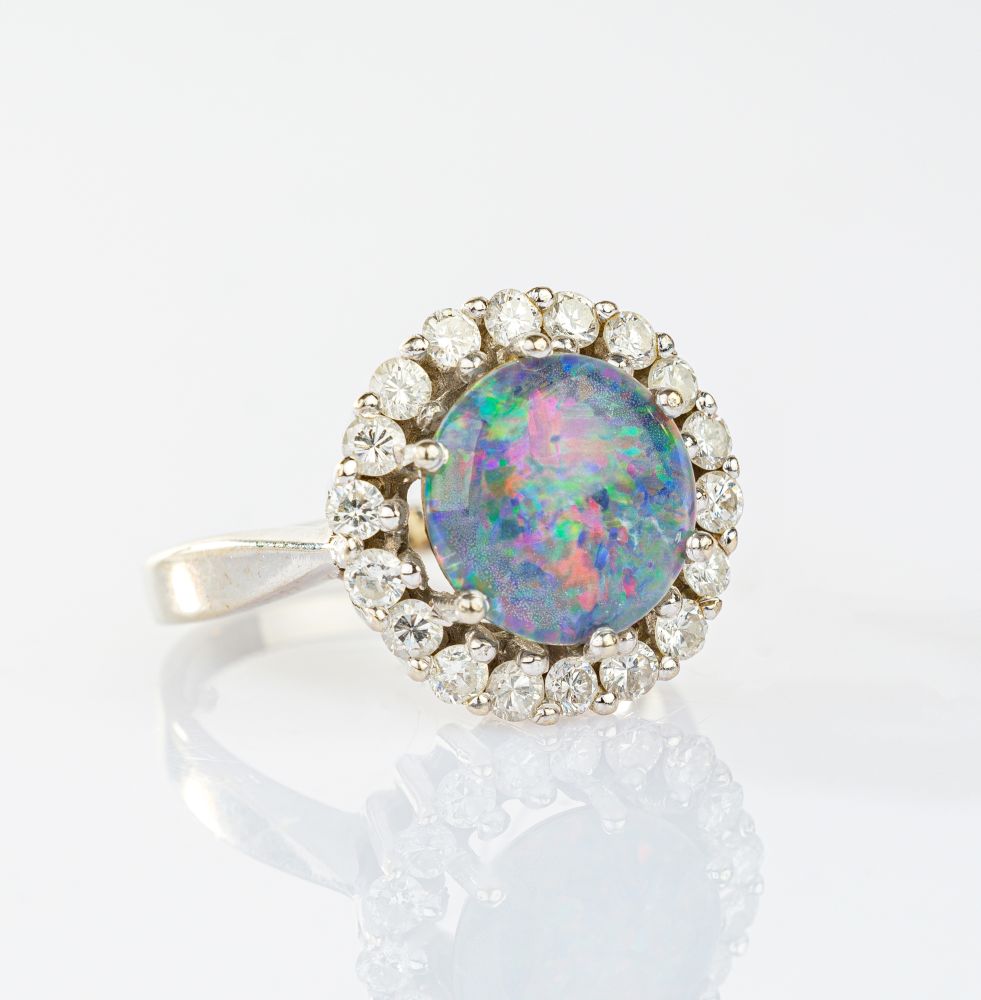 Opal Diamond Ring - image 2