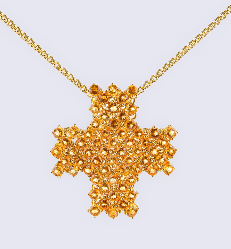 Juwelier Wempe - Citrin Anhänger an Kette Citrin Anhänger an Kette