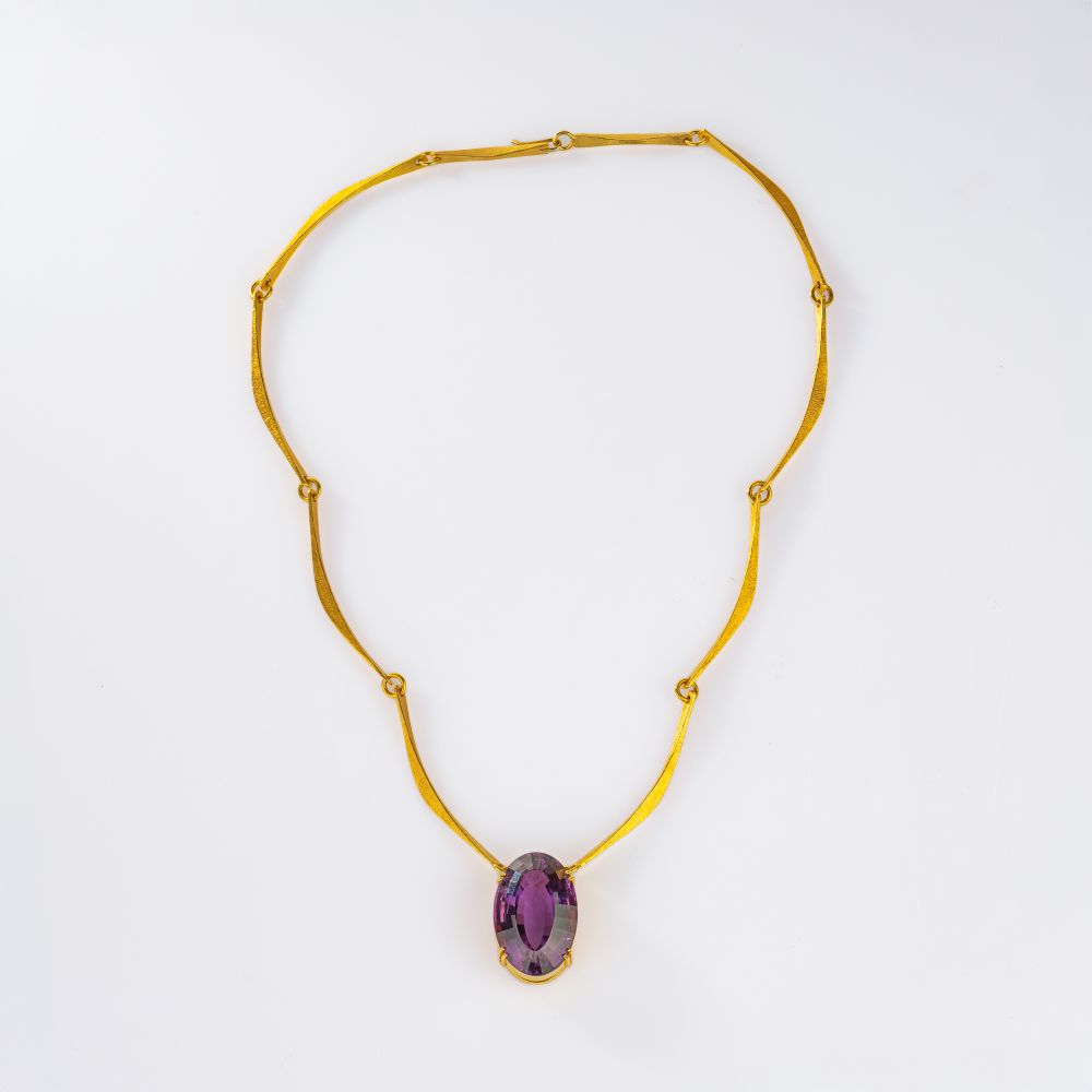 Modernes Amethyst Goldcollier Modernes Amethyst Goldcollier