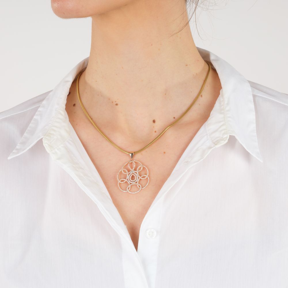 Collier mit Brillant Anhänger - Bild 2