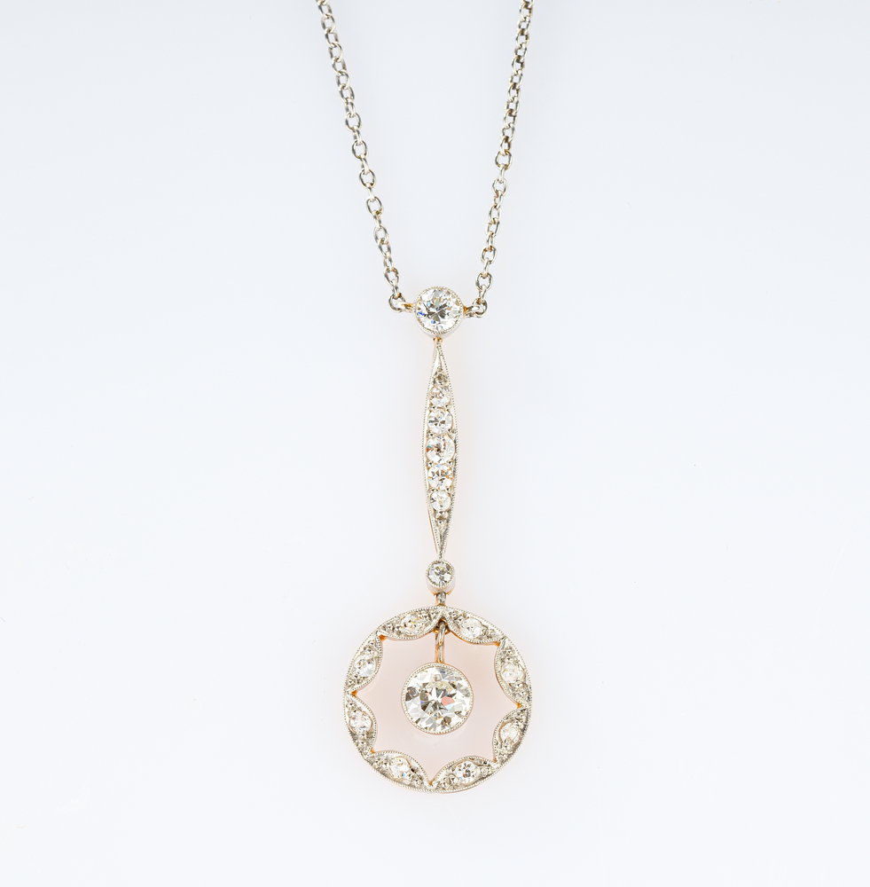 Fine Art Nouveau Diamond Necklace