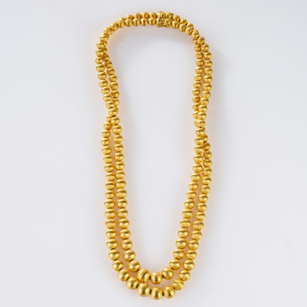 Goldschmiede Stichnoth - Zweireihiges Kaskaden Goldcollier Zweireihiges Kaskaden Goldcollier