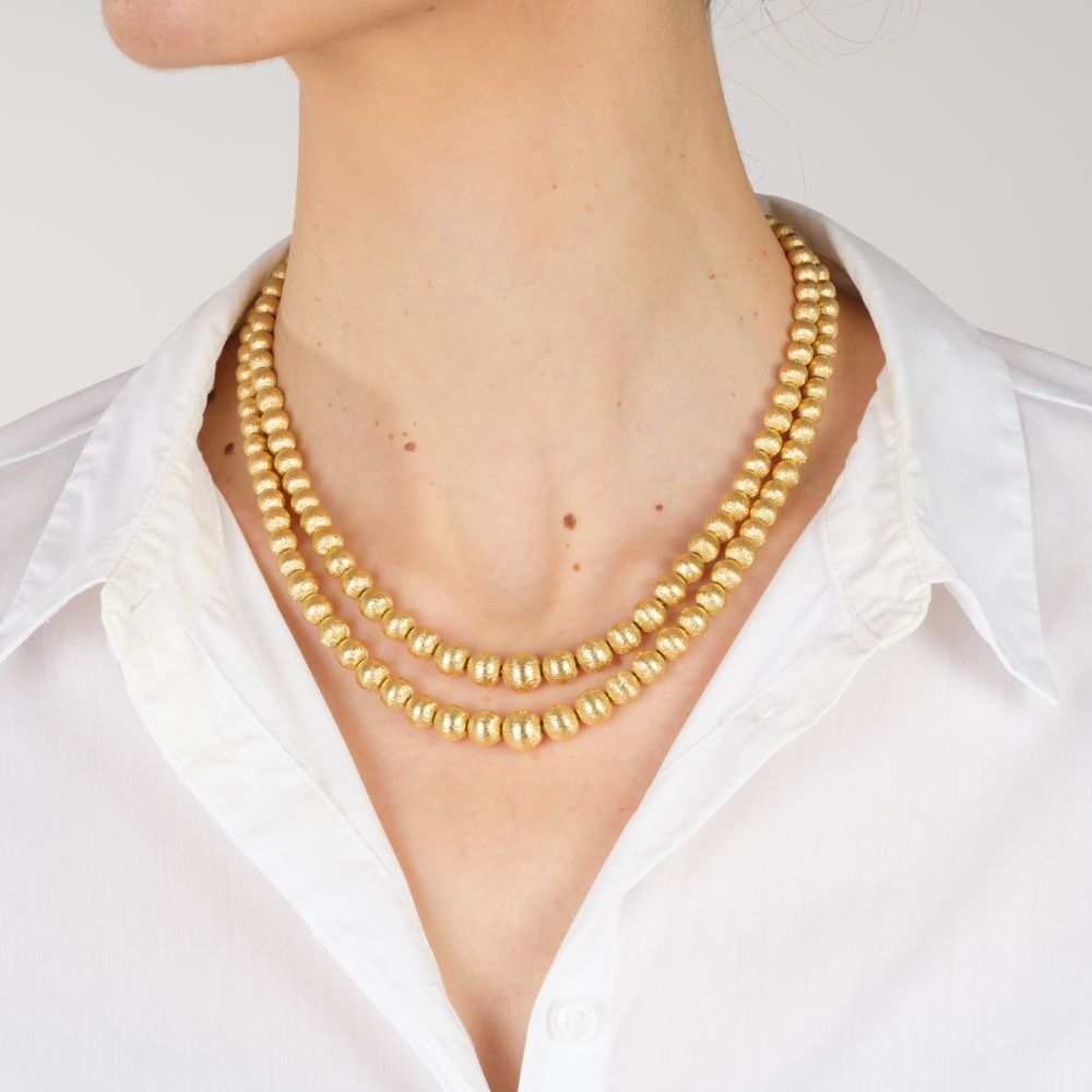 Two-rowed Cascade Gold Necklace - image 2