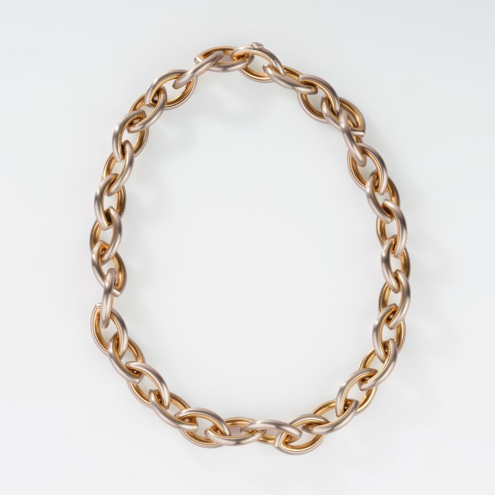Isabella Fa - Opulente Platin-Kette 'Navette' mit Gold Opulente Platin-Kette 'Navette' mit Gold