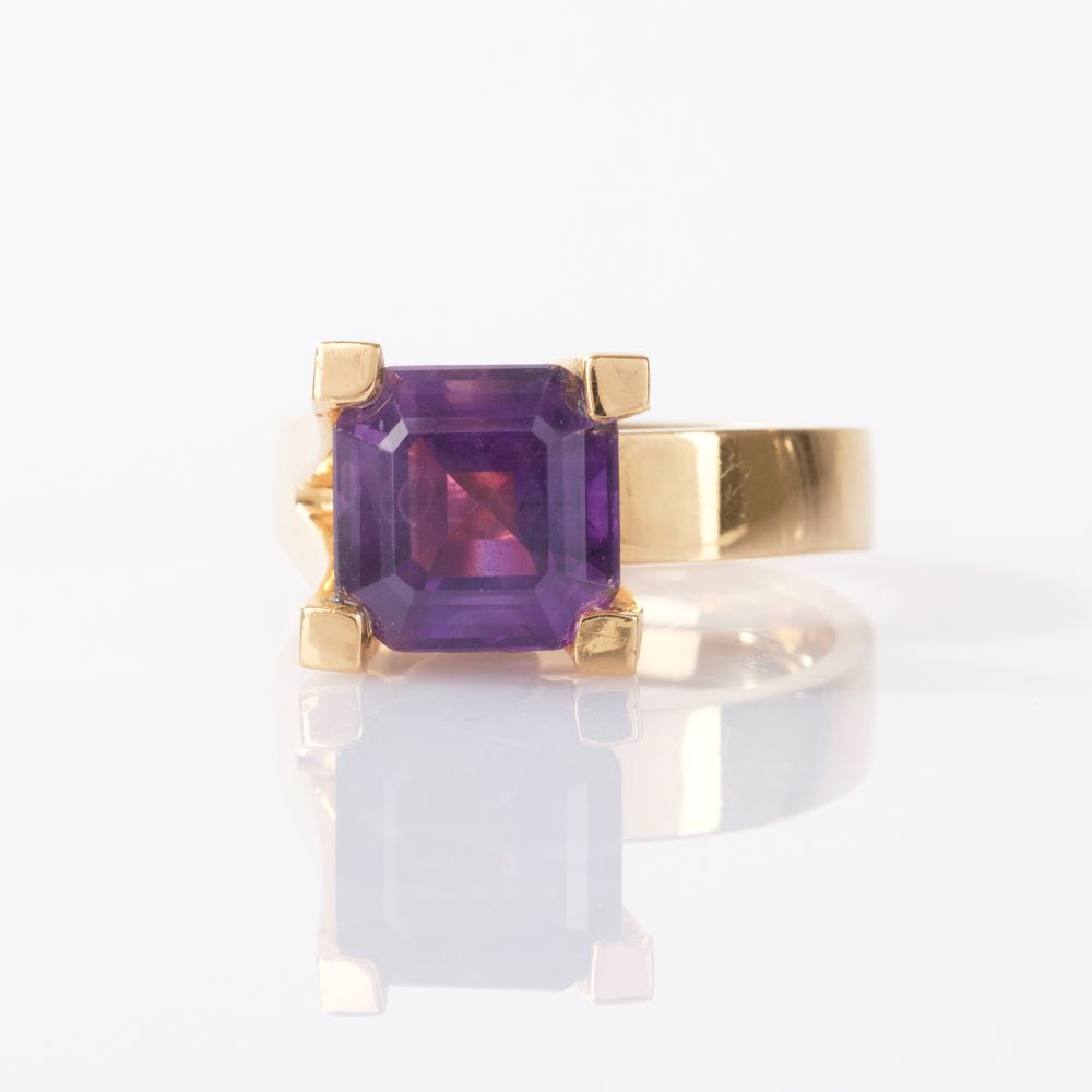 Moderner Amethyst Ring - Bild 2