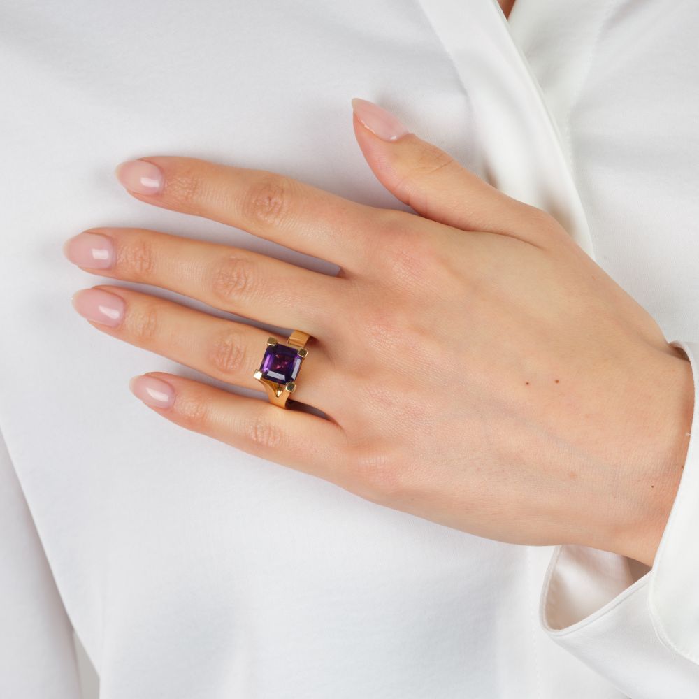 Moderner Amethyst Ring - Bild 3