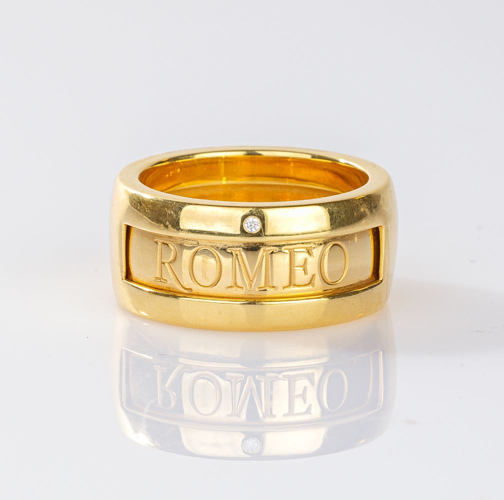 Gold Ring 'Romeo and Juliette' - image 2
