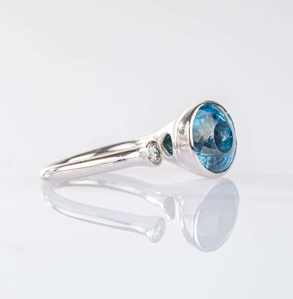 Moderner Topas-Brillant Ring - Bild 2