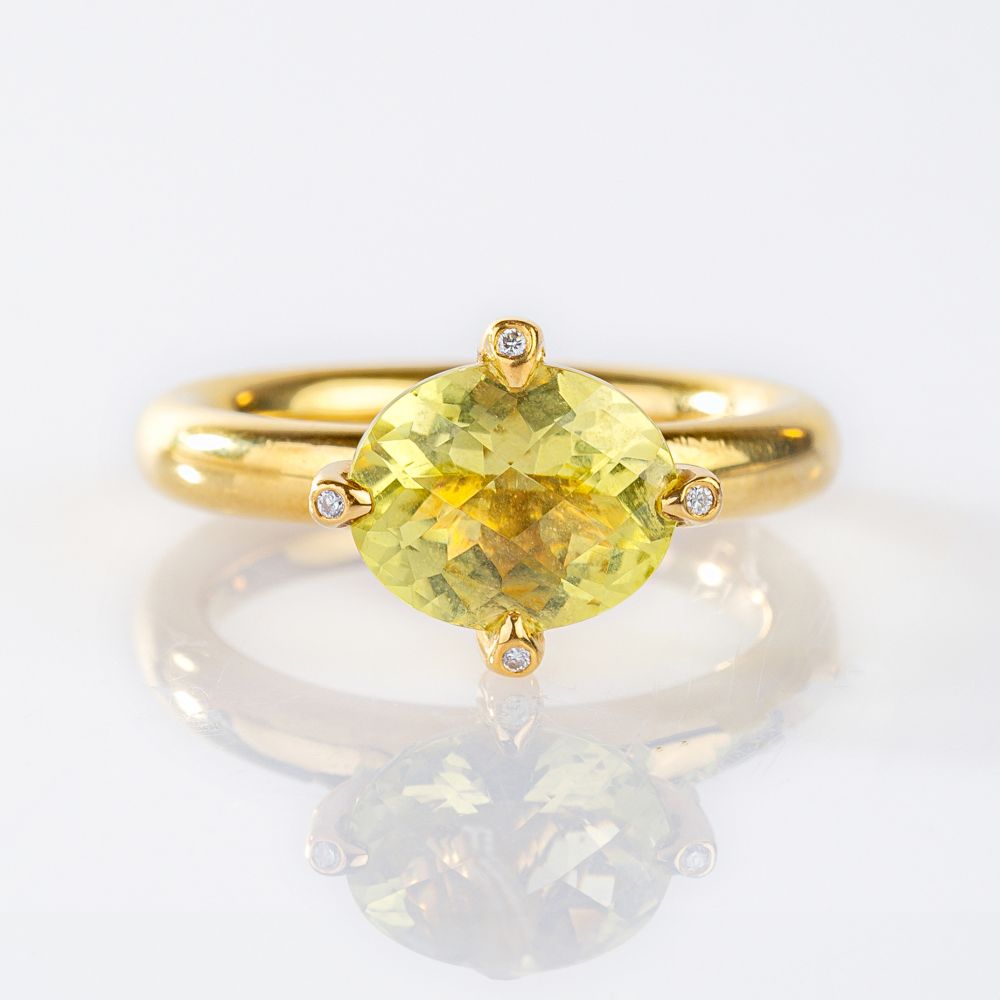 Juwelier Wempe - Modern Citrine Ring with Diamonds by Kim Modern Citrine Ring with Diamonds by Kim