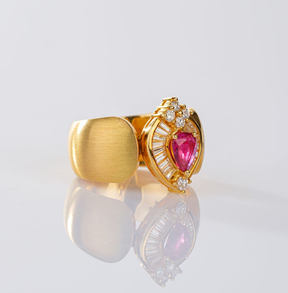 Rubin-Diamant Ring - Bild 2