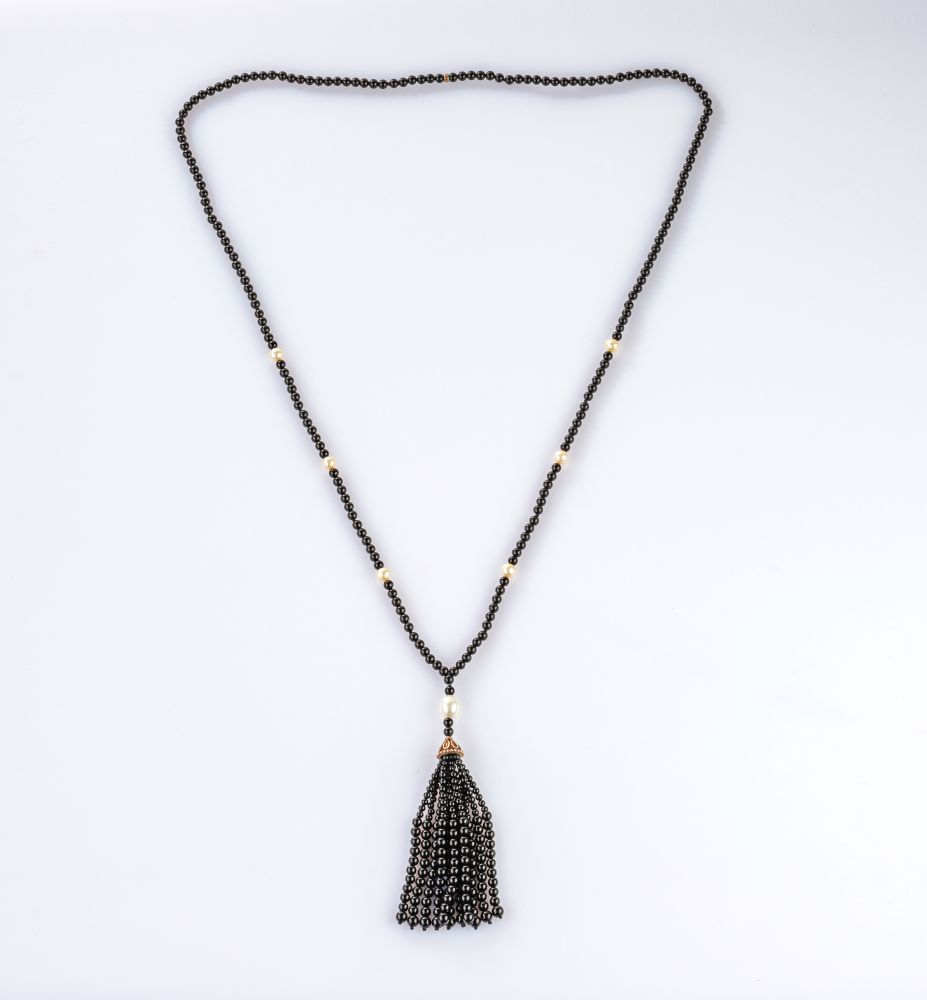 Tiffany & Co. - Onyx-Perl Collier 'Ziegfeld Collection' Onyx-Perl Collier 'Ziegfeld Collection'