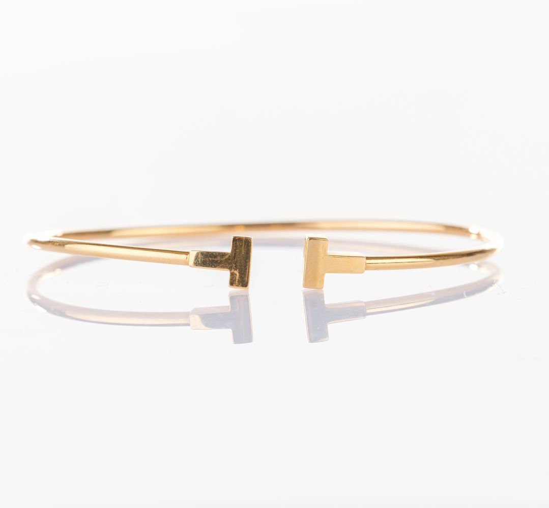 Schmaler Armreif 'T-Collection'