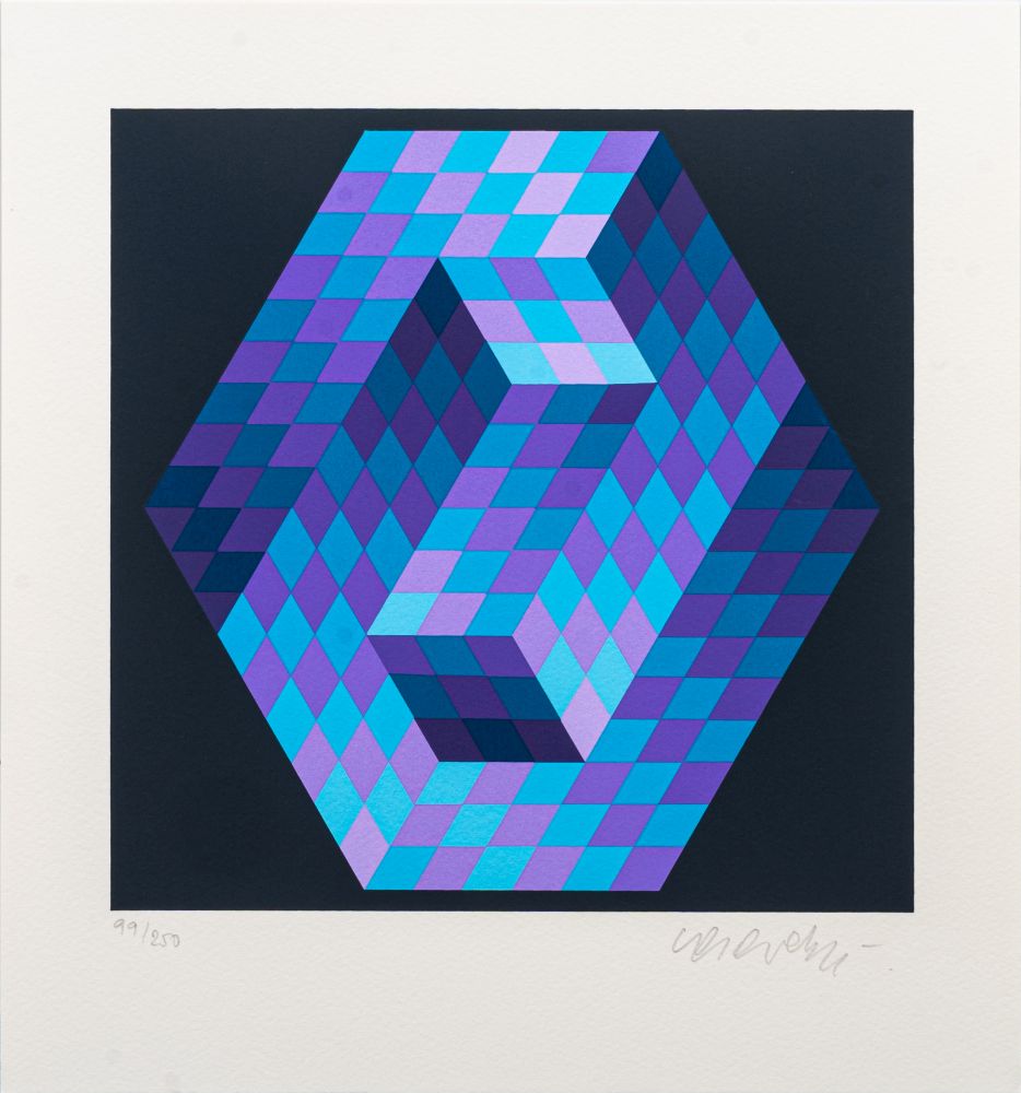 Victor Vasarely - Two Op Art Motifs Two Op Art Motifs