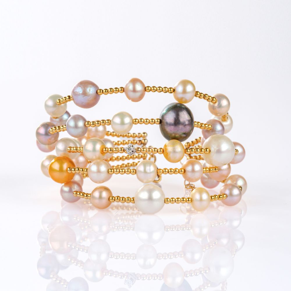 Moderner Perl-Diamant Armreif Moderner Perl-Diamant Armreif