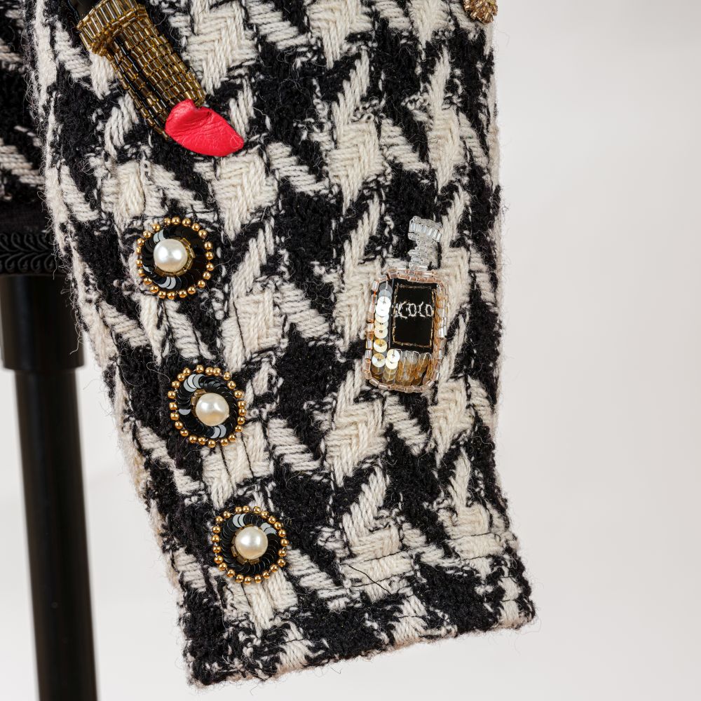 Seltene Tweedjacke mit aufwendigen Applikationen - Bild 5