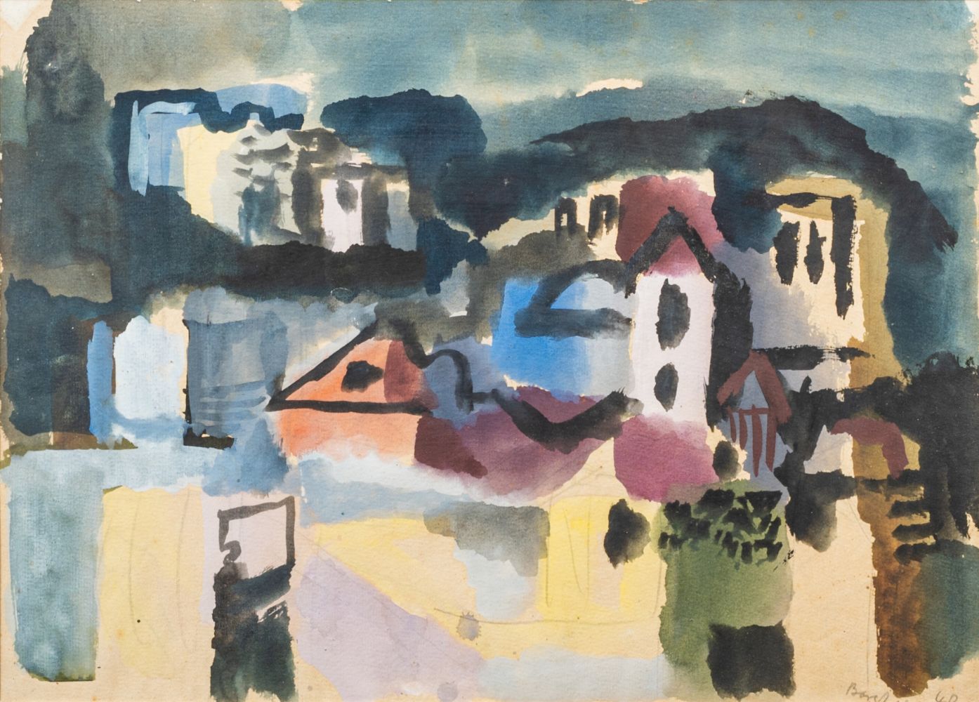Eduard Bargheer - Southern City at Night Southern City at Night