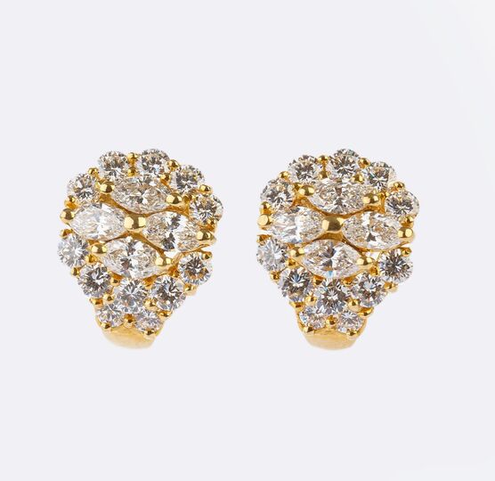 Paar Diamant Ohrclips