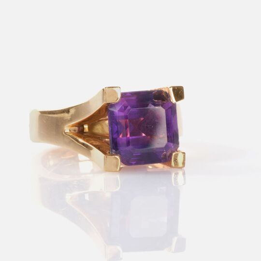 Moderner Amethyst Ring