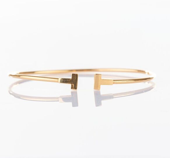 Schmaler Armreif 'T-Collection'