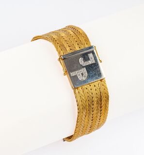 Goldarmband mit Diamant-Besatz