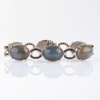 Mondstein-Diamant Armband