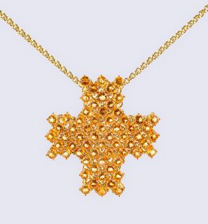 Citrine Pendant on Chain