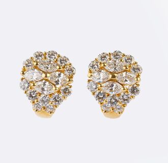 Paar Diamant Ohrclips