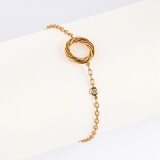 Fine Bracelet with Small Diamonds by Kim