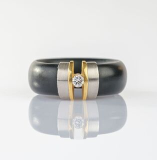 Moderner Solitär Ring