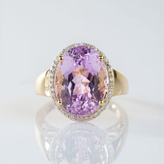 Kunzit-Brillant Ring