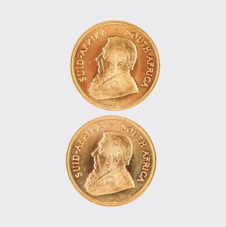 Zwei Goldmünzen Krugerrand