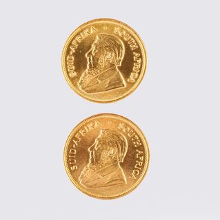 Zwei Goldmünzen Krugerrand