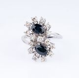 Saphir-Brillant Ring 'Toi-et-Moi' - Bild 1