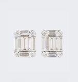 Paar fein-weißer Diamant Ohrstecker - Bild 1