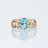 Aquamarin-Diamant Ring - Bild 1