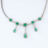 Highcarat Diamond Emerald Necklace - image 1