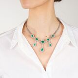 Highcarat Diamond Emerald Necklace - image 3