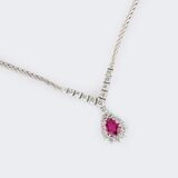 Classical Ruby Diamond Necklace - image 2