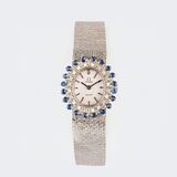 Damen-Armbanduhr mit Diamanten und Saphiren - Bild 1