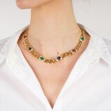 Panzercollier mit Smaragden, Rubinen, Saphiren und Brillanten - Bild 4