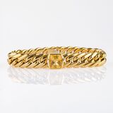 Panzerketten Armband mit Citrin-Besatz - Bild 1