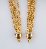 Multi-Row Gold Necklace with Diamonds by Kim - image 2